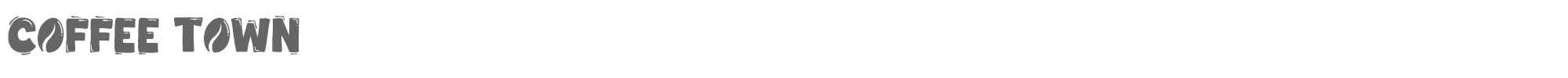 Sample characters Coffee Town Font